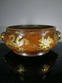 紫铜流金,高12公分,宽16公分,重量8880克