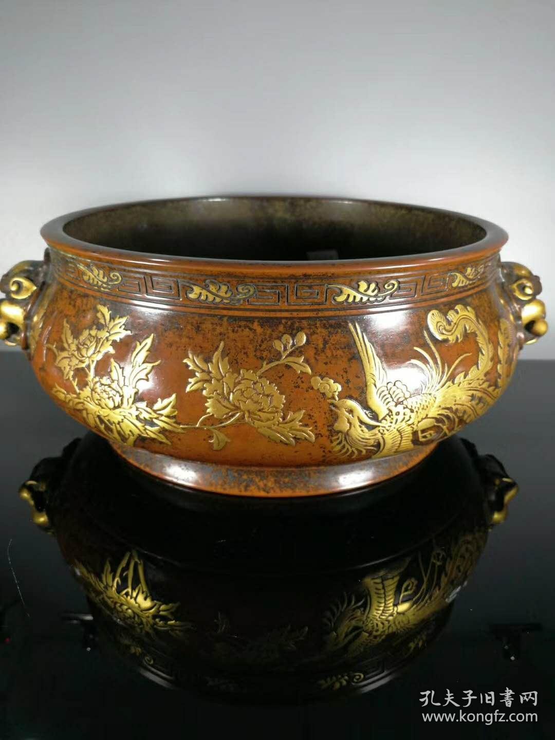 紫铜流金，高12公分，宽16公分，重量8880克