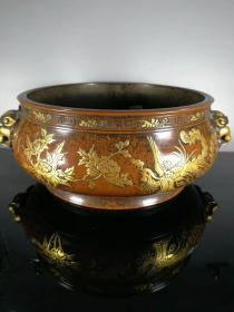 紫铜流金,高12公分,宽16公分,重量8880克