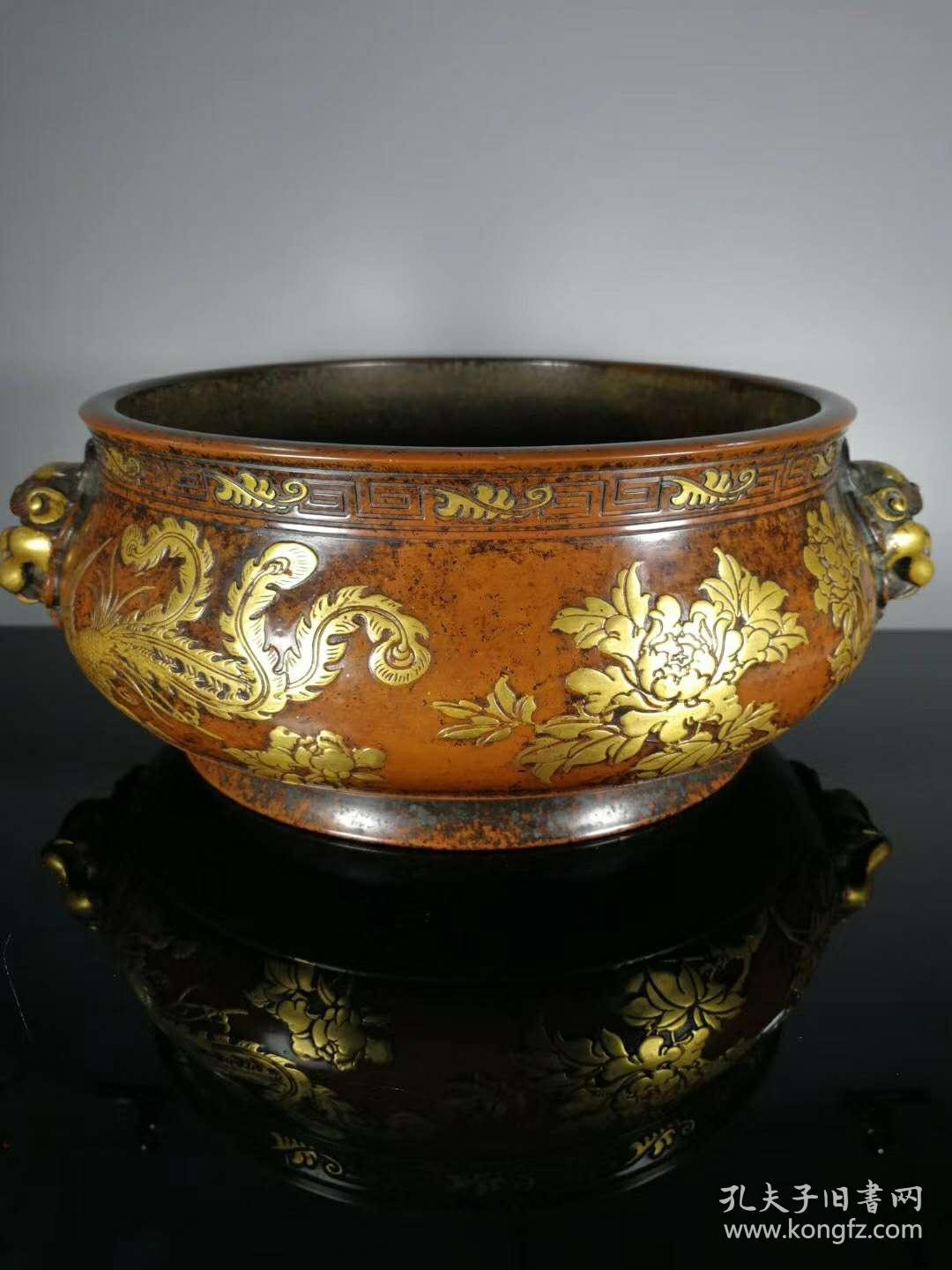 紫铜流金，高12公分，宽16公分，重量8880克