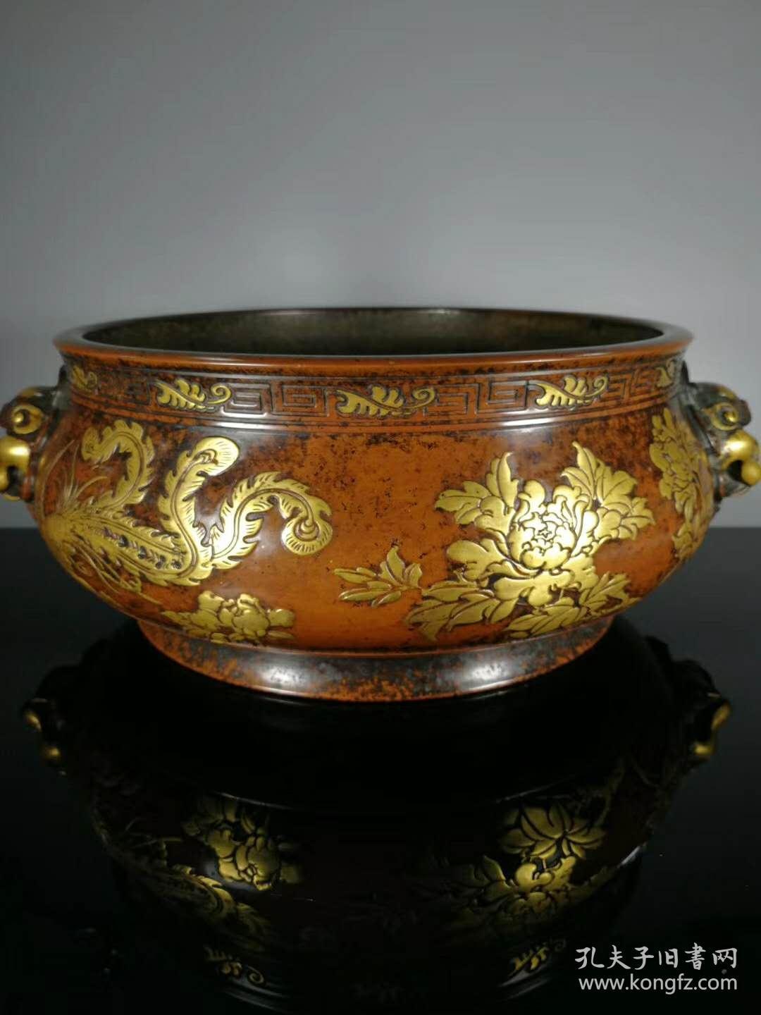 紫铜流金，高12公分，宽16公分，重量8880克