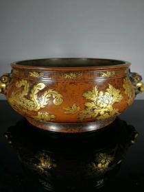 紫铜流金,高12公分,宽16公分,重量8880克