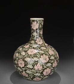 大宋淳化年造釉下彩绘花卉纹天球瓶