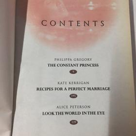 The Constant Princess 、Recipes for a Perfect Marriage 、Look the World in the Eye（三小说）