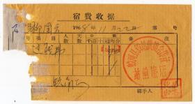 旅店业专题----60年代发票单据------1968年吉林省吉林市蛟河县"蛟河县新站供销合作社"宿费收据1122
