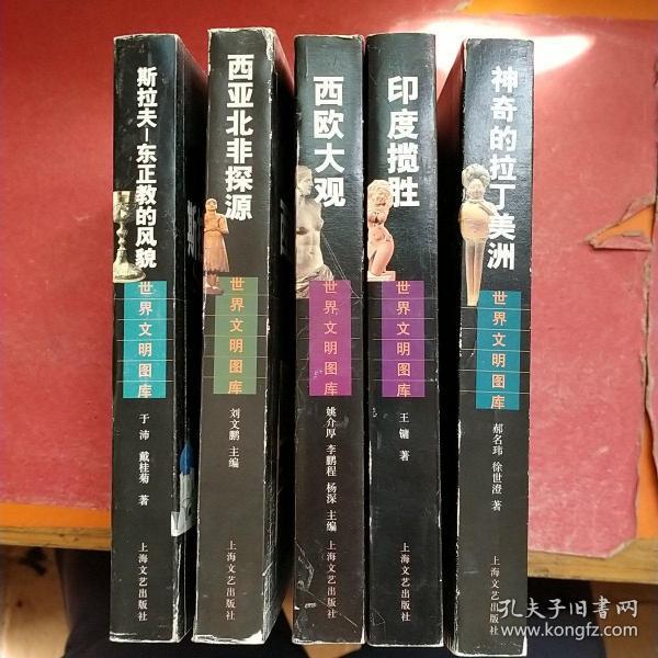 世界文明图库:神奇的拉丁美洲、印度揽胜、斯垃夫－东正教的风貌、西欧大观、西亚北非探源 5本