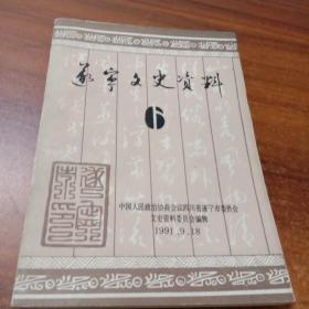 遂宁文史资料6(第六辑)总印数800册