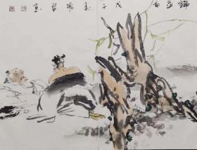 名家真迹 保真  著名人物画家 中国美术家协会会员 五台山中国画艺术创作研究院院长 李振良作品