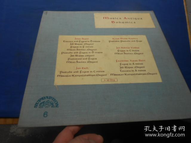 （黑胶唱片） musicA AntiquA BohemiA 2、3、4、5、6（编号：MA 2926、2925、2923、2924、2922。五张合售！！硬函套精装！）（外文版。不认识外文，唱片内容等等以实物图片为准，请书友自鉴）（请注意：邮寄方式只能发快递。其他的邮寄方式不发！！！）