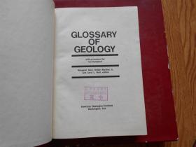 glossary of geology（地质词典，精装英文版）