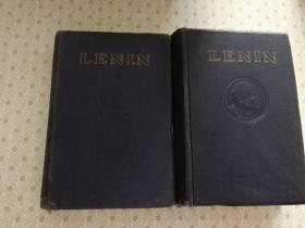 Lenin Selected Works ( Volumes 1and 2）英语原版精装两卷全