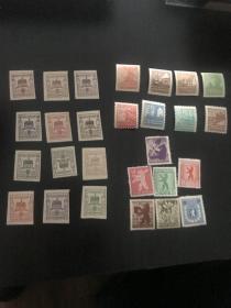 二战时期苏联英美占领德国时期邮票 四组不同 新票