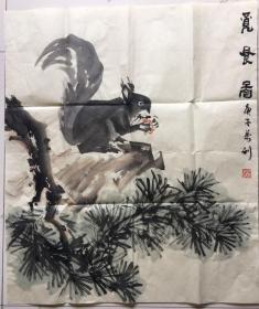 北京画家魏万利老師绘《覓食圖》保真