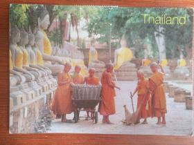 国外实寄明信片：泰国寄上海 贴5枚三泰铢邮票 十分精美