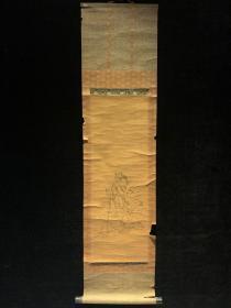清代木版印刷 三吉神社 清代老字画浮世绘画春茶室书房中堂挂轴