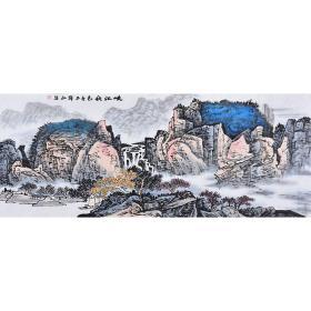 当代知名画家 薛老师《峡江秋色》SS4837.