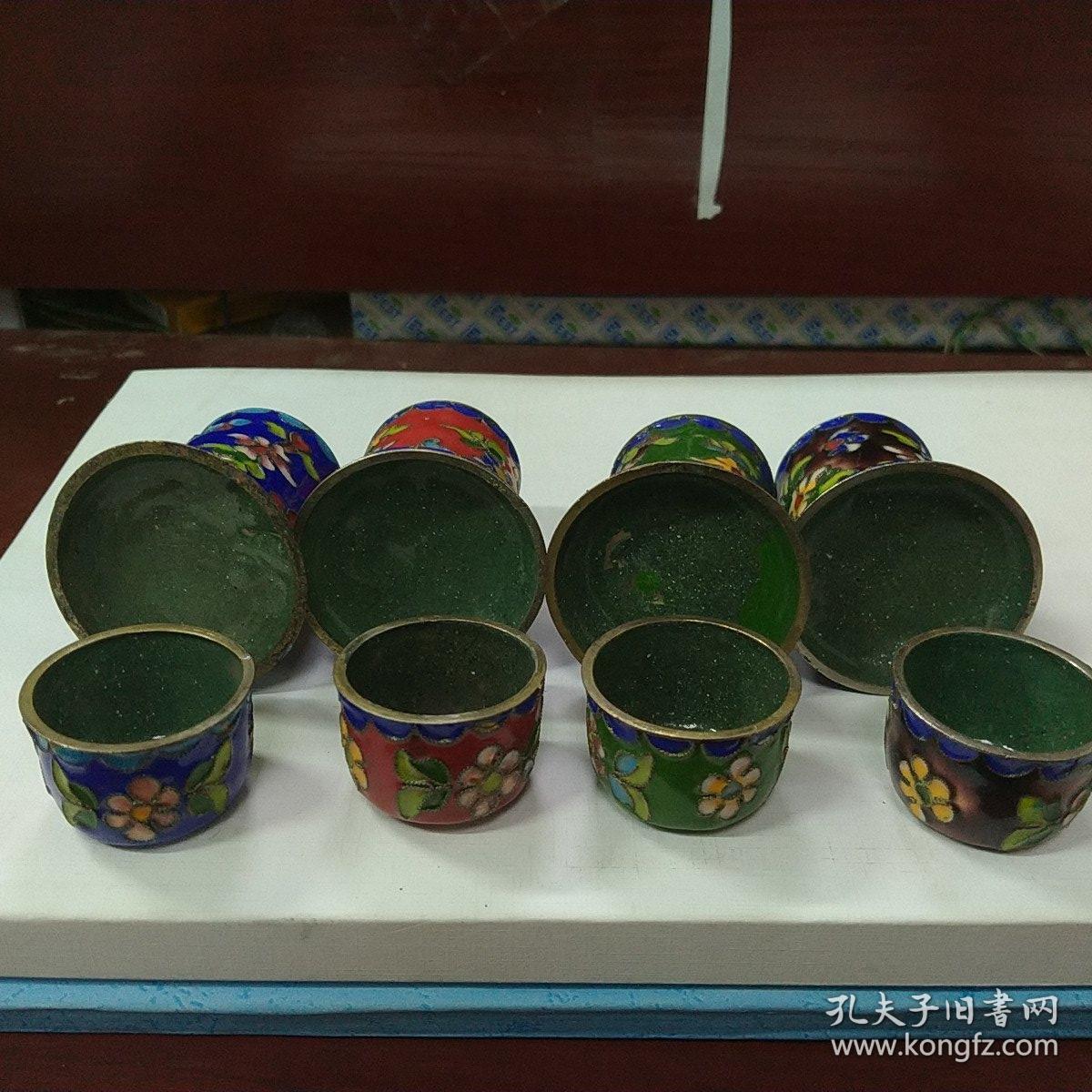 景泰蓝牙签盒四色可选