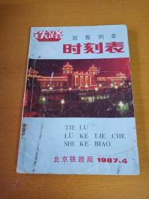 铁路旅客列车时刻表1987年4月