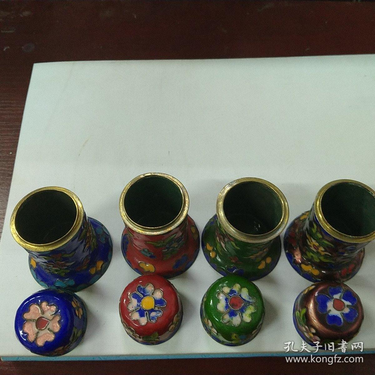 景泰蓝牙签盒四色可选