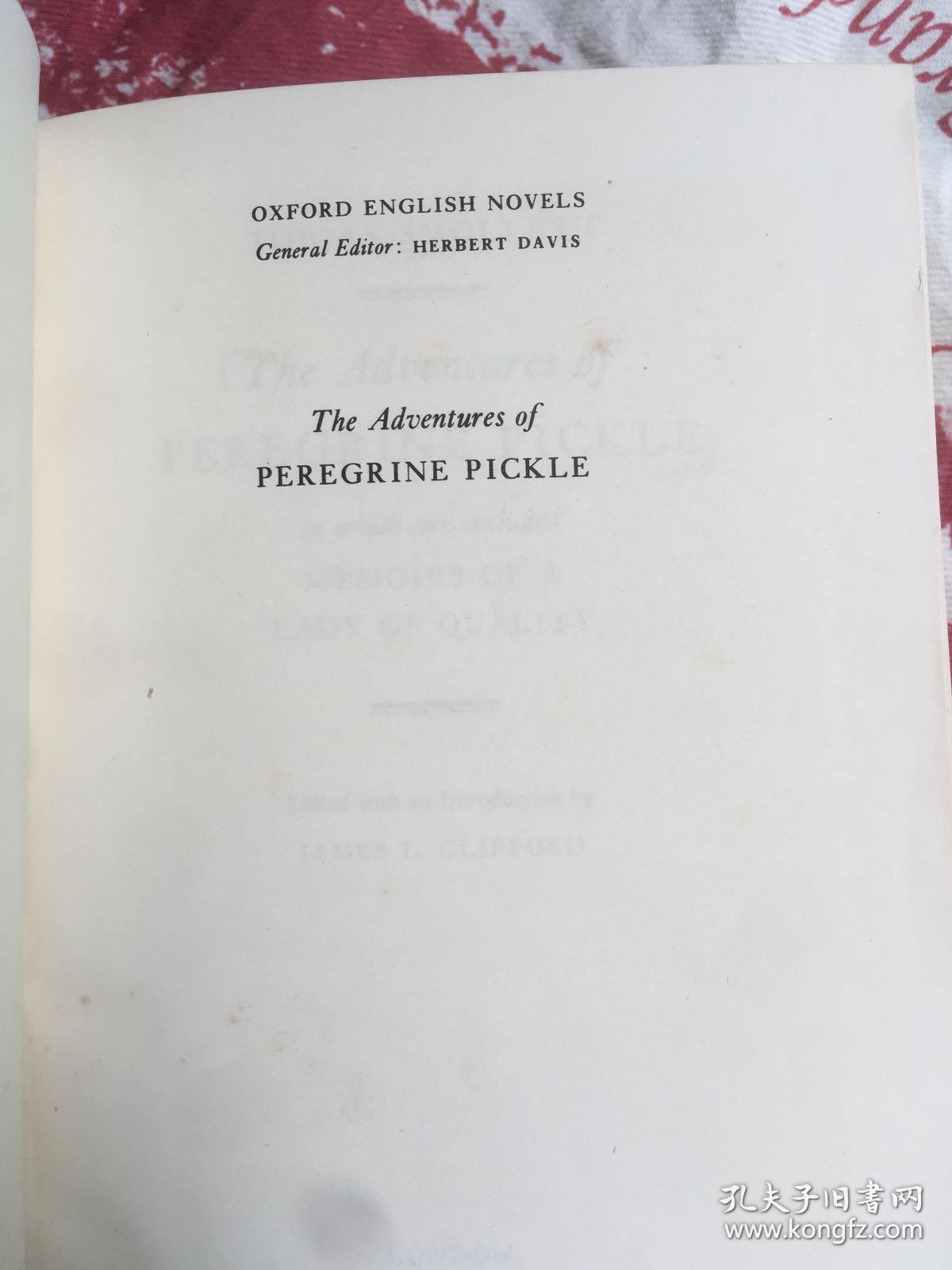 the adventures of Peregrine Pickle
