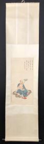著名画家【溥儒】【罗汉图】立轴,纸本手绘,品相如圖老舊黃斑多,绫裱立轴。画芯32*65厘米 溥心畬[yú]（1896年9月2日—1963年11月18日），满族，原名爱新觉罗·溥儒，初字仲衡，改字心畬，自号羲皇上人、西山逸士，北京人，著名书画家、收藏家。为清恭亲王奕訢之孙。曾留学德国，笃嗜诗文、书画，皆有成就。画工山水、兼擅人物、花卉及书法，与张大千有“南张北溥”之誉，又与吴湖帆称南吴北溥 价格协商