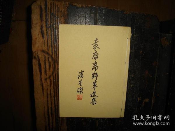 袁康斋野草选集 线装【李晖签名赠书】，附：李晖，致，凌恭俭，李海沙，同学，信札，一页，具体看图