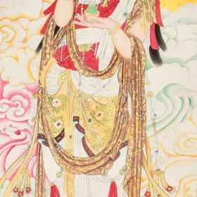 北京兰亭书画馆馆长 王老师《观世音菩萨像》RW0936