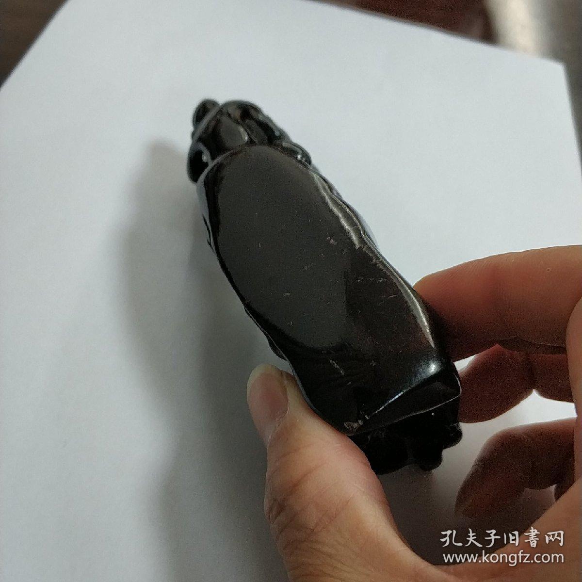 老寿星牛角笔架包浆好品好如图