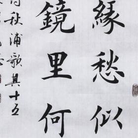 【带合影】当代实力书法家 黄老师《秋浦歌其十五》SF2451