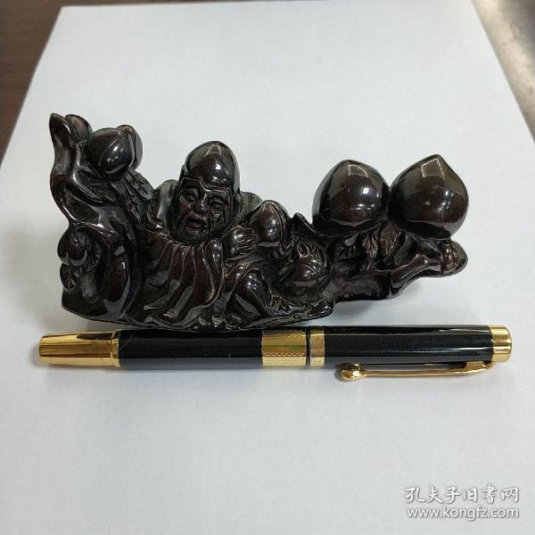 老寿星牛角笔架包浆好品好如图