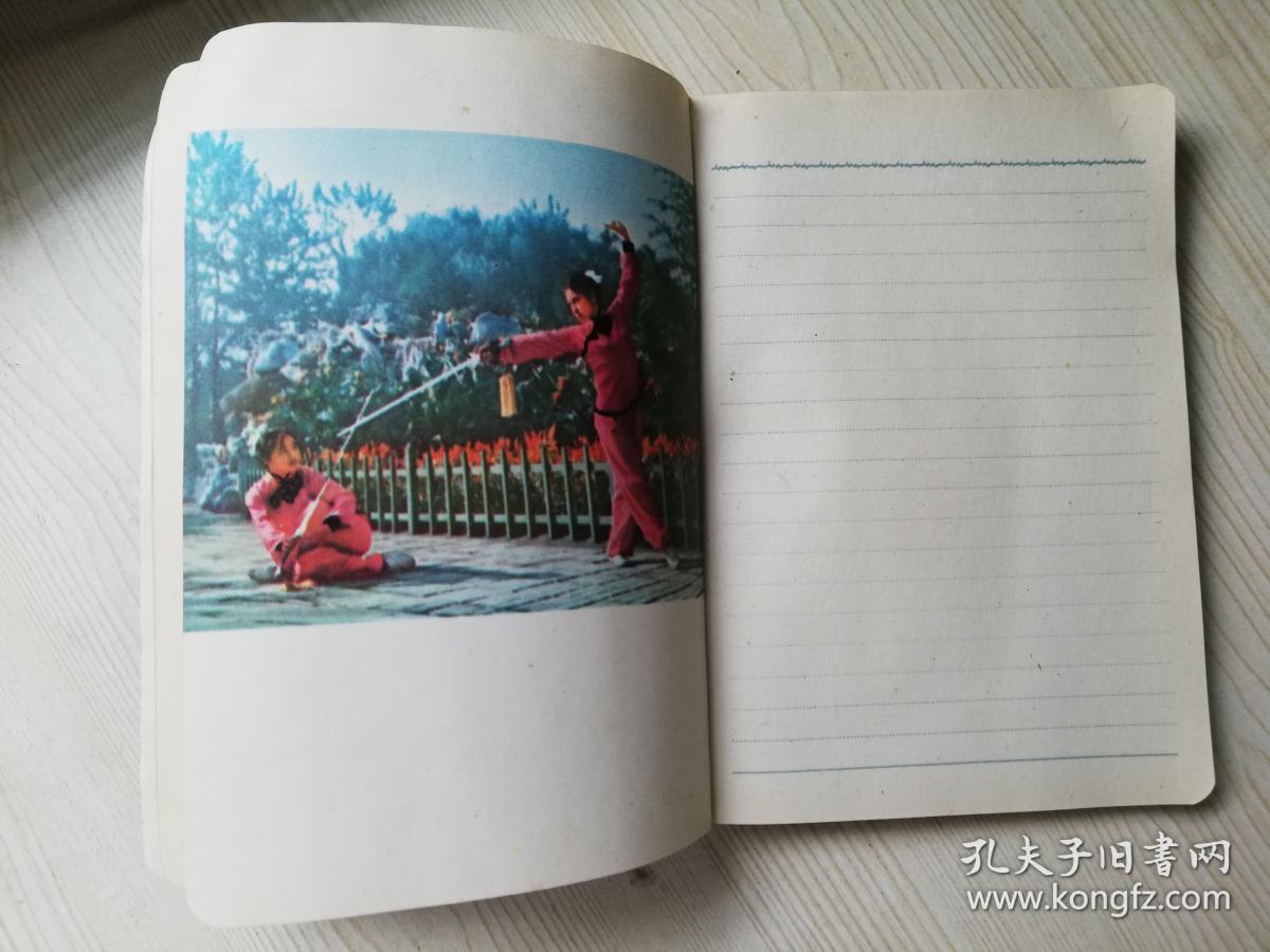 七十年代塑料日记本  春风杨柳  多幅体育图片    36开  广东省汕头市文具厂
