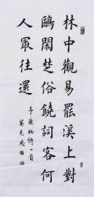 【带合影】当代实力书法家 黄老师《林中观易罢》SF2419