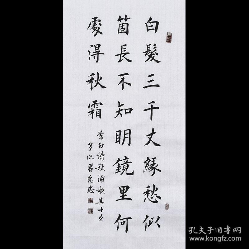 【带合影】当代实力书法家 黄老师《秋浦歌其十五》SF2451