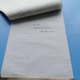 王运用手稿：关于文学典型的若干思考