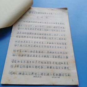 王运用手稿：关于文学典型的若干思考