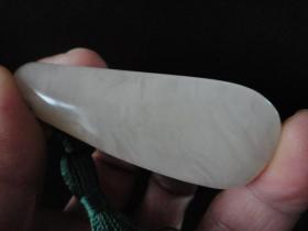 巴林结晶冻手把件，通体萝卜丝纹，非常细腻通透