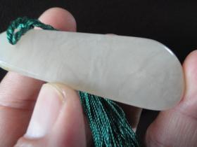 巴林结晶冻手把件，通体萝卜丝纹，非常细腻通透