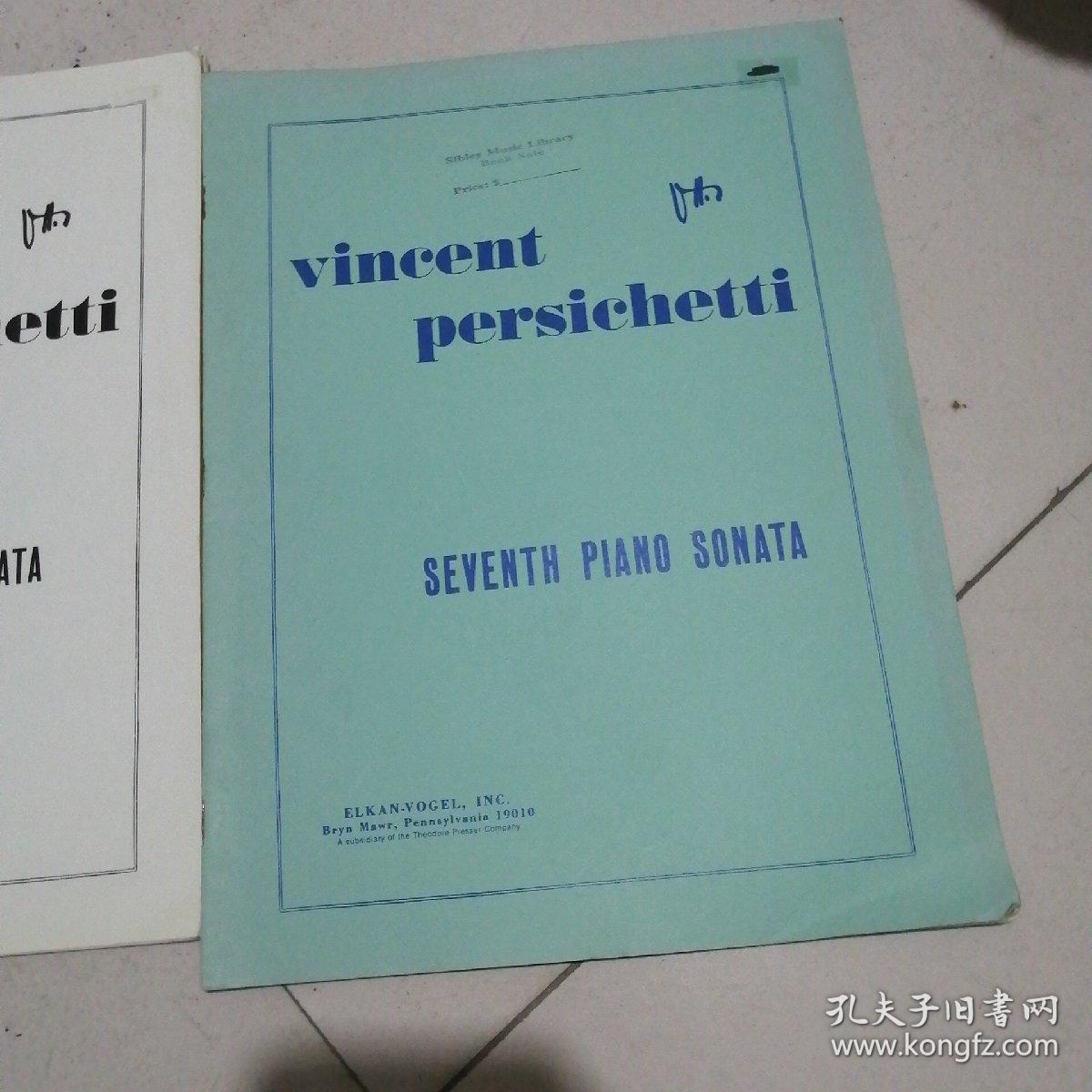 vincent persichetti 文森特 第二钢琴协奏曲，第七，钢琴协奏曲，第十钢琴协奏曲(3本)英文原版
