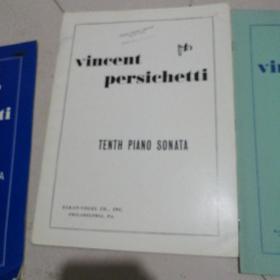 vincent persichetti 文森特 第二钢琴协奏曲，第七，钢琴协奏曲，第十钢琴协奏曲(3本)英文原版