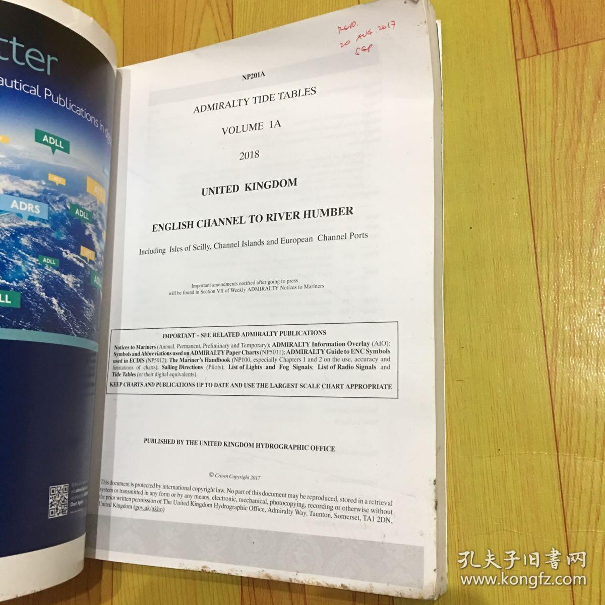 ADMIRALTY Tide Tables 2018