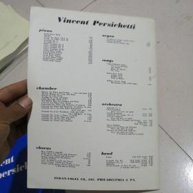 vincent persichetti 文森特 第二钢琴协奏曲，第七，钢琴协奏曲，第十钢琴协奏曲(3本)英文原版