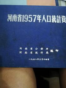 河南省1957年 人口资料