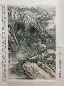 宋文治(款)〈层岚积雪〉 。