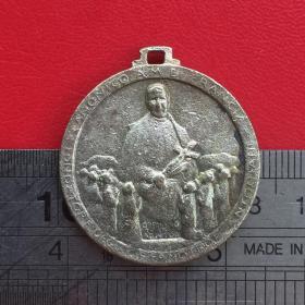 S411法国孤儿院创建者安诺尼亚姆教规勋章铜牌铜章挂件吊坠珍收藏