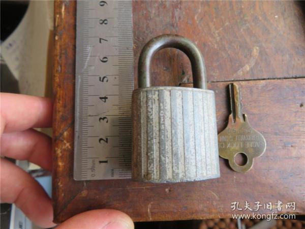 民国时期 舶来品 美国造 鹰牌 老铜锁一把 老锁具收藏