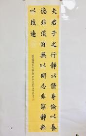 手写书法作品  诸葛亮诫子书 摘选 作品纸佛教黄 34 136cm