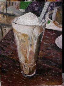 静物油画～冰咖啡