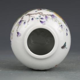 民国瓷器 民国粉彩 文房水盂孔雀