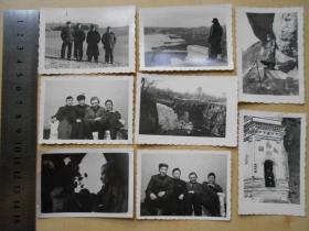 老照片【50年代，和苏联专家合影，等】8张，有张玲珑塔
