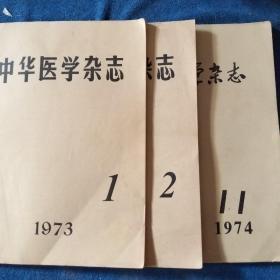 中华医学杂志(1973年第一，二期。1974年第11期)复刊号